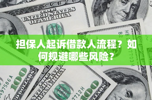 北京担保人起诉借款人流程？如何规避哪些风险？