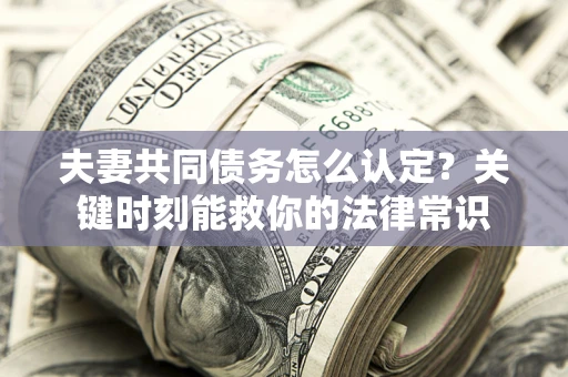 北京夫妻共同债务怎么认定？关键时刻能救你的法律常识